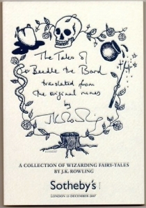 J K Rowling The Tales of Beedle the Bard. Book Catalogue